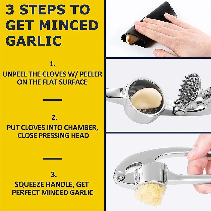 Stainless Steel Garlic Press